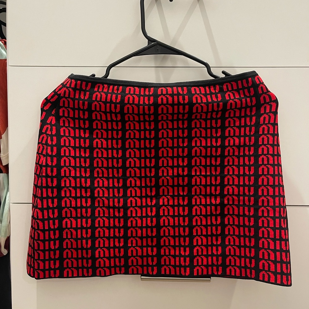 MIU MIU Logo Skirt Size 40